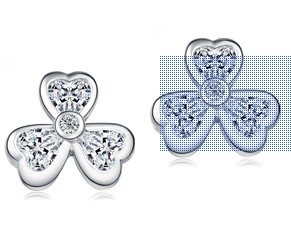 Fashionable silver earring